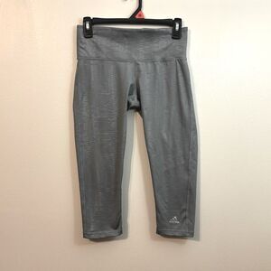 ADIDAS | Climalite Midrise Women’s Grey Capris Workout Leggings Size S